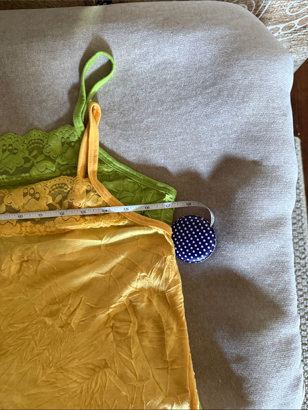Maurices Lace-Trim Camisoles — Yellow & Lime - Picture 5 of 5